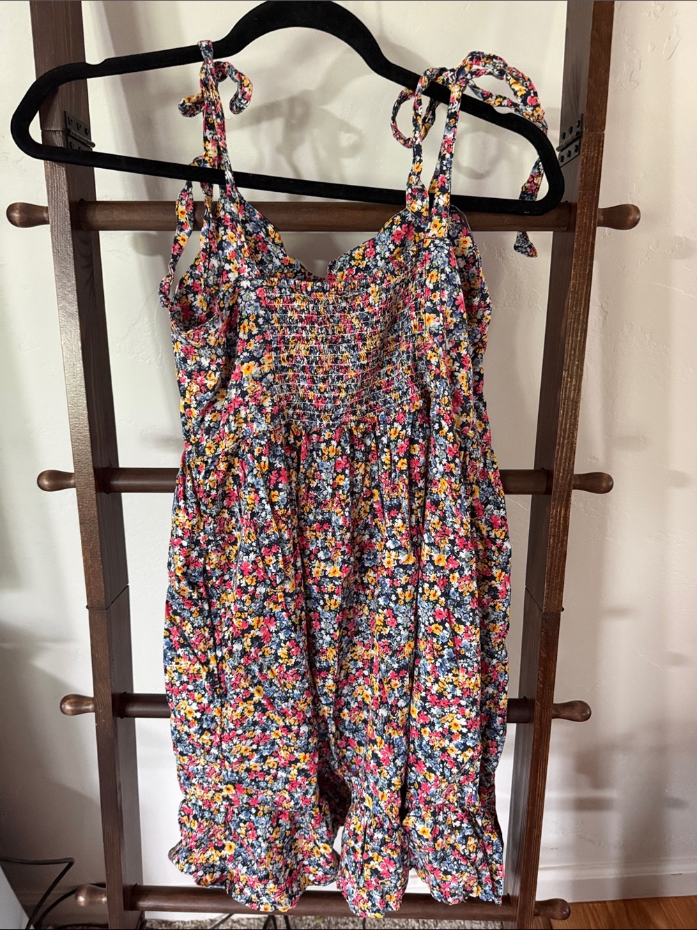 Floral Tie-Shoulder Sundress - Multicolor - Picture 4 of 4